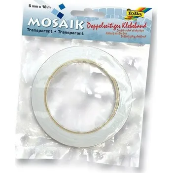 Lepicí páska Folia Oboustranná lepící páska 5 mm x 18 m transparentní