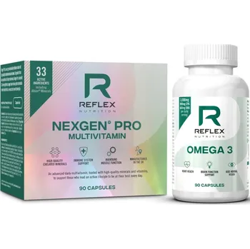 Reflex Nutrition Nexgen® PRO + Omega 3 Reflex Nutrition Nexgen® PRO podpora imunity 90 cps + GRATIS Reflex Nutrition Omega 3 podpora správného fungování organismu 90 cps