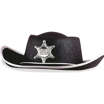 Karnevalový doplněk Klobouk Sherif dětský Barva: černá