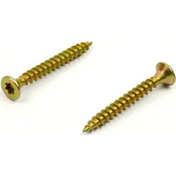 Spojovací materiál Univerzální vrut do dřeva 4,5x40 TORX zinek žlutý (Vrut do dřeva, TORX, plný závit)