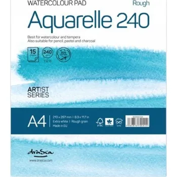 Drasca Art EOOD Skicák Aquarelle Rough 240 extra bílý (240g/m2, 15 listů) A4