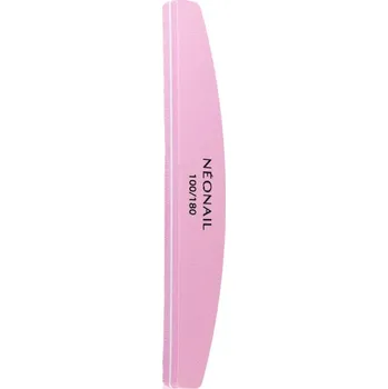 NEONAIL Nail Buffer Curved leštička na nehty typ 100/180 Pink 1 ks