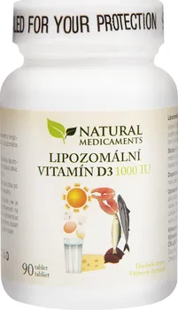 Natural Medicaments Lipozomální vitamín D3 1000 IU 90 tbl.