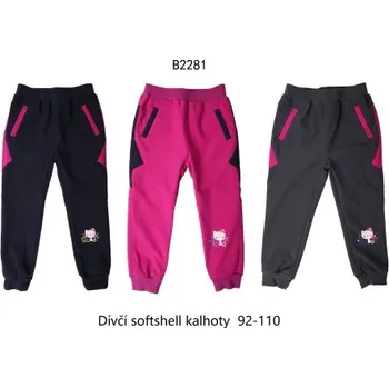 Nezateplené dívčí softshellové kalhoty WOLF vel. 92-146 Wolf: 92