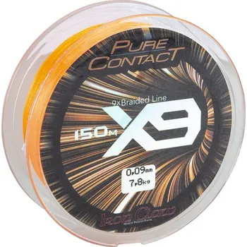 Pletená Šňůra Iron Claw K-Pure Contact X9 Oranžová 150m 0,18mm/15,0kg