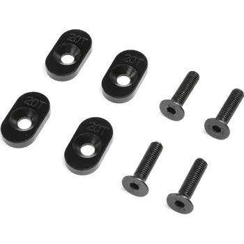 RC vybavení 1:5 Losi DBXL 2.0 4WD: Vožka lože motoru 20T černá, šroubky (4 ks)