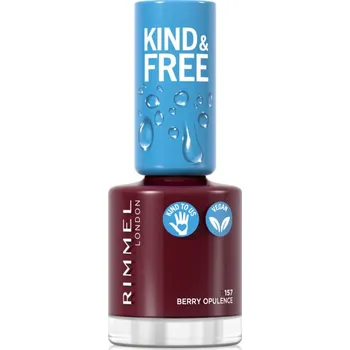 Přípravek na nehty Rimmel Kind & Free lak na nehty odstín 157 Berry Opulence 8 ml