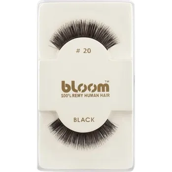 Bloom Natural nalepovací řasy z přírodních vlasů No. 20 (Black) 1 cm