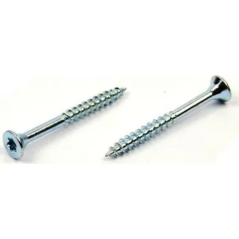 Spojovací materiál Univerzální vrut do dřeva 4x50/30 TORX zinek bílý, částečný závit (Univerzální vrut TORX částečný závit)