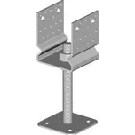 Kotevní patka BV/T 14-07 120x120 mm stavitelná (zinek bílý)