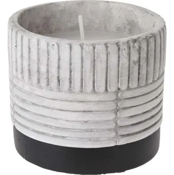 Svíčka Citronela keramika šedá, 90x80mm 392 gram