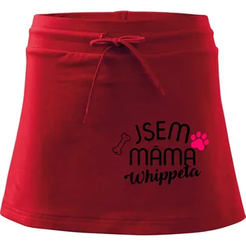 Dámská sukně Jsem máma Whippeta - Sportovní sukně - two in one - M ( Červená )