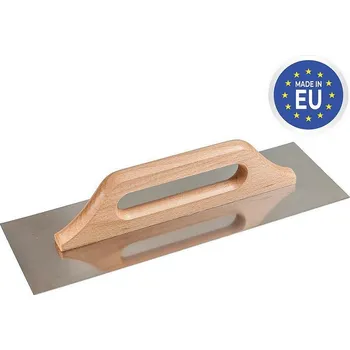 Zednické hladítko Hladítko Strend Pro Premium, s drev. rúčkou, 270x130 mm, 0,7 mm, rovné, nerez