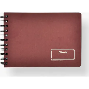 BOBO Retro Skicák A5 25 listů černý papír/vínový