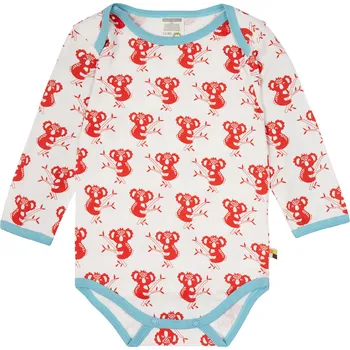 Dětské body s dlouhým rukávem Koala červená loud + proud Velikost: 62/68