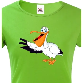 Dámské tričko Dámské tričko Pelikán, Barva Zelená, Velikost 2XL, Canvas Dámské tričko s krátkým rukávem 0997