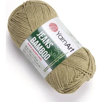 Příze YarnArt Jeans Bamboo 132 - olivová
