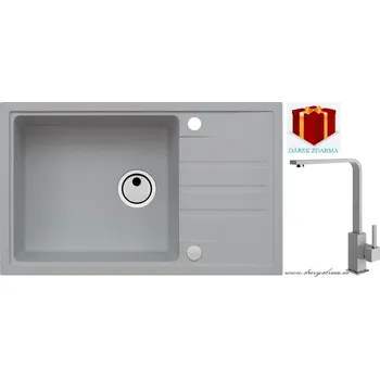 Granitový dřez Alveus SET dřez Intermezzo 130 + Afra - 81 beton + dárek (příborník, podložka na sušení nádobí nebo tekutý čistič)