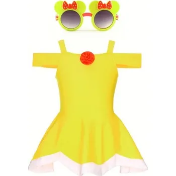 Dívčí plavky Čína Jednodílné plavky "Bella (Kráska a zvíře)" + sluneční brýle Velikost: 130/6-7T