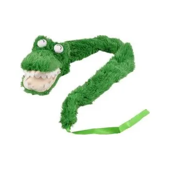 Hračka pro psa Flamingo hračka pro psa krokodýl 110 cm pískací plyšová zelená