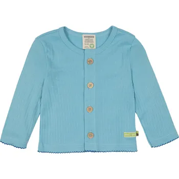 Dívčí mikina Dětský kabátek na knoflíky Světle modrá loud + proud Velikost: 62/68