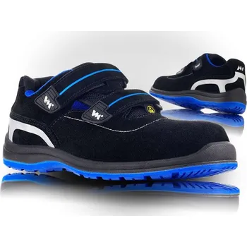 Pracovní obuv VM Footwear Obuv VM PARMA 2195-S1P ESD sandál s plastovou tužinkou a planžetou 2195-S1P/47 47 Černá/modrá