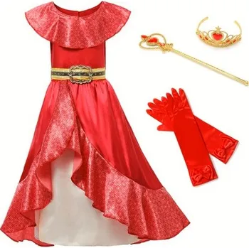 Karnevalový kostým Disney Kostým Elena z Avaloru včetně doplňků Varianta: šaty + klenoty a rukavice, Velikost: 4T/120