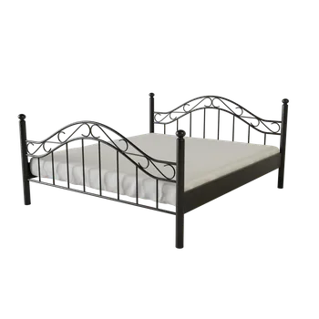 Postel Kovová postel LÝDIE Povrchová úprava: stříbrná RAL 9006, Rozměr: 140 x 200 cm