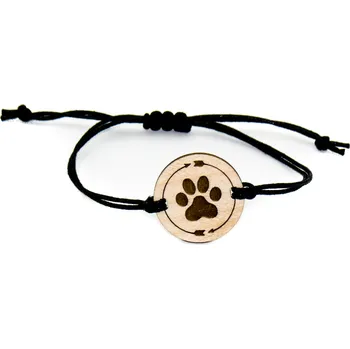 Náramek art-wood.cz Provázkový náramek - Tlapka kočky