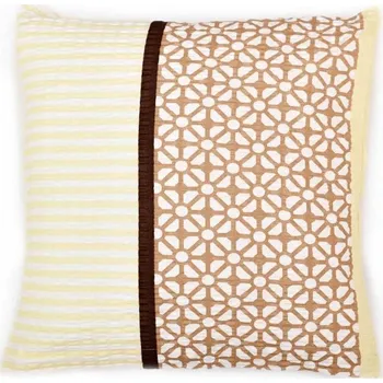 Povlak na polštářek Bellatex Povlak na polštář krepový 40 x 40 cm béžové pruhy