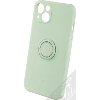 Pouzdro na mobilní telefon 1Mcz Grip Ring Skinny ochranný kryt s držákem na prst pro Apple iPhone 13 mátově zelená (mint green)