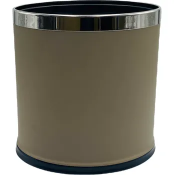 Odpadkový koš Caretrade Koš do pokoje 10 l, oválný taupe -hnědý, hladký