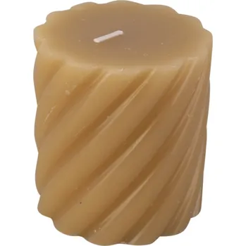 Svíčka Svíčka Swirl S 7,5cm pískově hnědá Present Time (Barva- pískově hnědá)