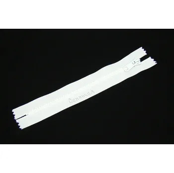 Zip Zdrhovadlo zip kostěný 85 cm nedělitelný bílá