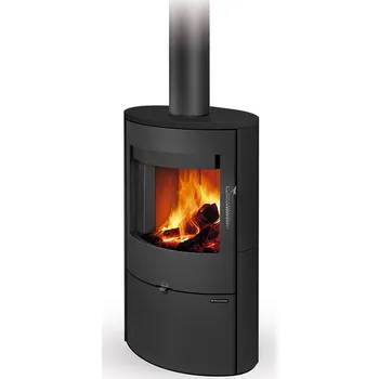 Krbová kamna ROMOTOP SONE 05 keramika černá lesklá 49000 - keramická krbová kamna