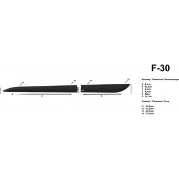 Lišta karosérie Lišty dveří Mitsubishi Outlander 2007 2010 SUV F30
