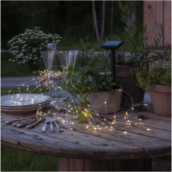 Venkovní osvětlení Solární dekorace Dew Drop bílá, 19 m, Star Trading