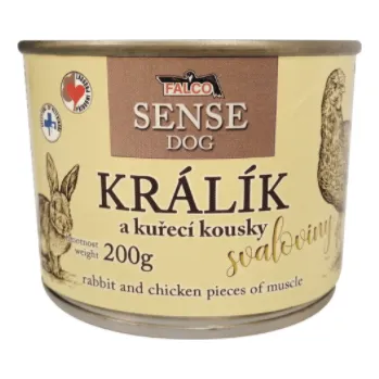 FALCO SENSE DOG králík a kuřecí kousky svaloviny 200g