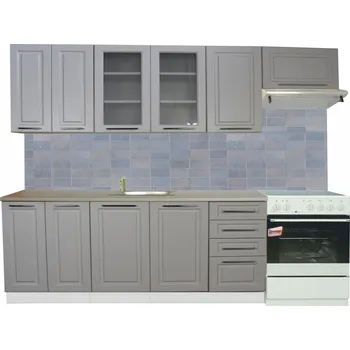 Kuchyňská linka Kuchyňská sestava grey stone/bílá alpská 240 EMPORIUM