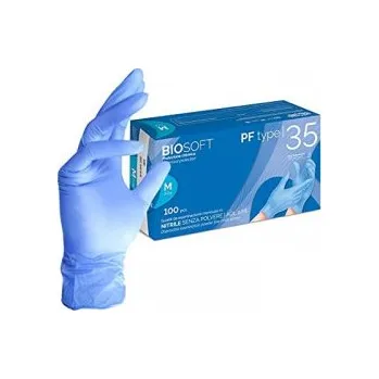 Pracovní rukavice Rukavice nitrilové GLOVELY, AQL1, modré, délka 24 cm