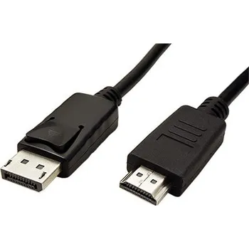 Video kabel ROLINE GREEN DisplayPort - HDMI kabel, DP(M) -> HDMI M, TPE, černý, 1m - 11.44.5780