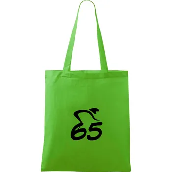 Nákupní taška Cyklista slaví pětašedesátku (65) - Taška bavlněná - 42 x 38 cm ( Apple Green )