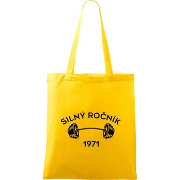 Silný ročník - Letopočet 1971 - Taška bavlněná - 42 x 38 cm ( Žlutá )