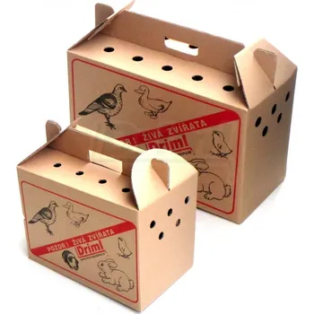 Chov hospodářského zvířete Přepravka na zvířata velká, papírová, jednorázová