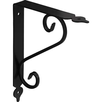 Držák na polici Walteco Kovaná konzole 230x175mm, nosnost 25kg, černá