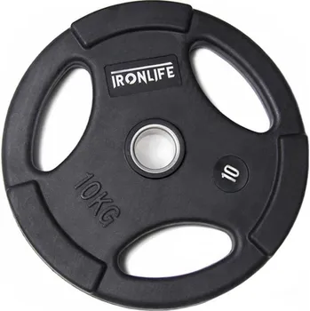 Olympijský pogumovaný kotouč IRONLIFE Deluxe 10 kg