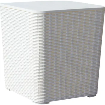 Zahradní úložný box Zahradní úložný box / příruční stolek, bílá, Ugur