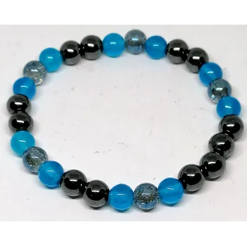 Náramek TEMNÉ NOČNÍ NEBE - mix modrých kamenů