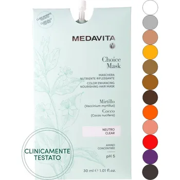 Barva na vlasy Medavita CHOICE barvicí maska, zvýrazňuje přírodní i kosmetickou barvu 30ml Barva: Fialová