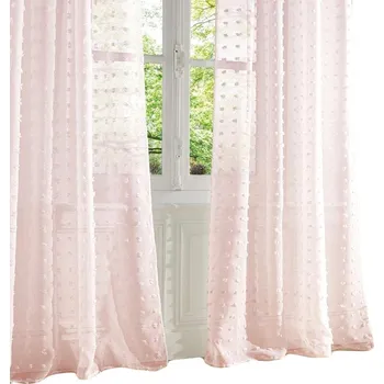 Závěs poloprůhledná s kroužky 140 cm x 240 cm